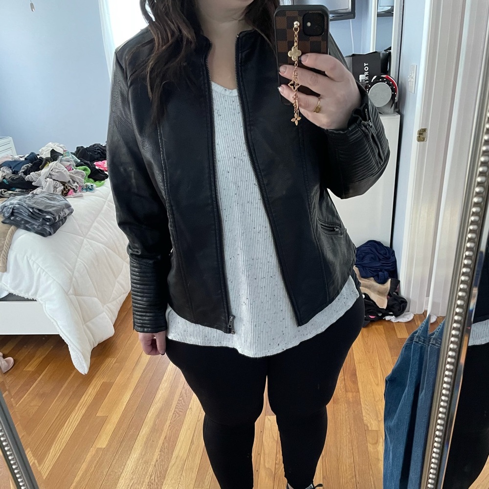 Torrid leather moto jacket